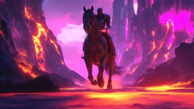 A person riding a horse