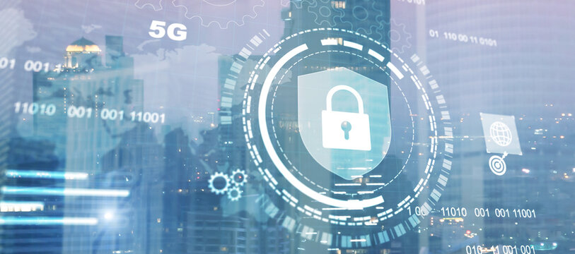 Cyber Security Encrypted Technology, Digital Information Protected Information privacy antivirus