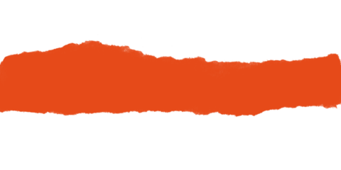 A simple abstract image featuring a horizontal orange block against a black background space in the center