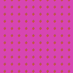 Seamless Strawberry Pattern on Pink Background – Cute Fruit Illustration
