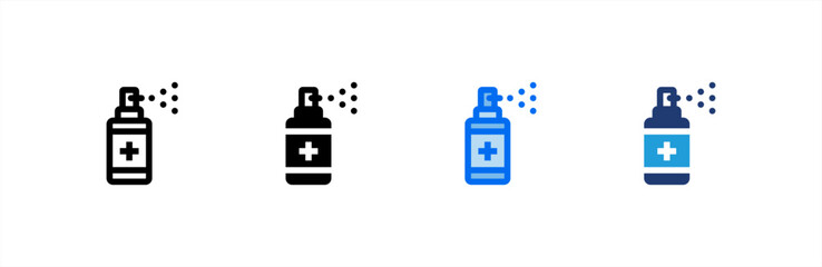 Hand Sanitizer icon set multiple style collection. Vector illustration.