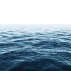 Naklejka premium A peaceful ocean horizon representing calm and mindfulness, isolated on white background