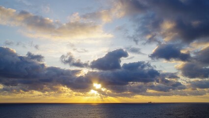 sunset over the ocean