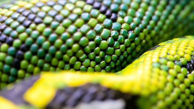green snake close up