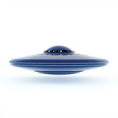 Sleek futuristic unidentified flying object with subtle reflections and illumination