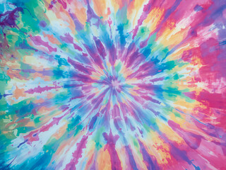 Obraz premium Vibrant Tie Dye Burst Pattern tie-dye swirl