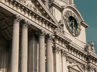 St Paul’s Cathedral - British architecture, designed by Christopher Wren. A Church and tourist destination in London, England, UK.