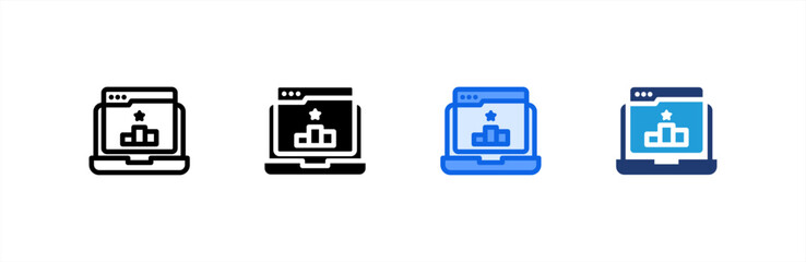 Ranking icon set multiple style collection. Vector illustration.
