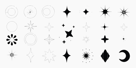 Abstract Geometric Shapes And Starbursts Collection