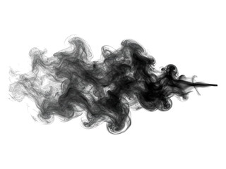 Fototapeta premium Black smoke isolated on transparent background