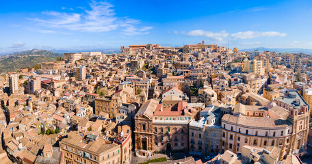 Naklejka premium Church Saint Dominic aerial panoramic view, Agrigento