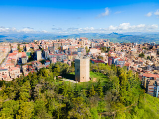 Obraz premium Torre di Federico aerial panoramic view in Enna
