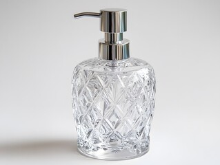 Luxury Glass Soap Dispenser: Crystal Design Pump Dispenser for Modern Bathroom Decor & Stylish Soap Storage