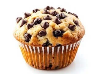 Delicious Chocolate Chip Muffin - Sweet, Fluffy Bakery Treat for Breakfast or Snack