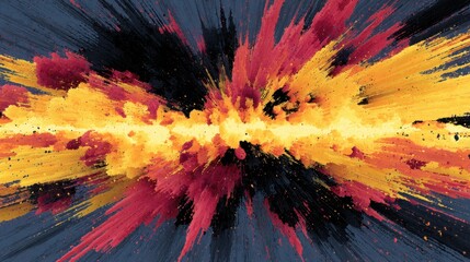 Fototapeta premium Explosive Abstract Art in Vibrant Colors Inspired by Pop Art Aesthetic