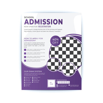 Admission flyer template. Kids back to school education flyer, brochure cover layout School Admission Open Flyer Design Template Vector Education Center poster, Kids Education Flyer Template.