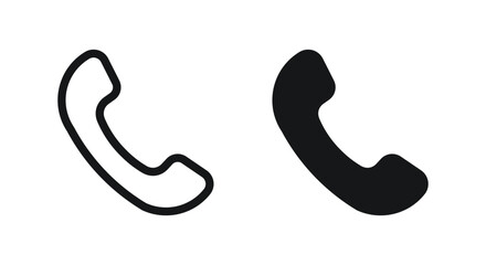 Phone icon isolated on white background. Telephone symbol.