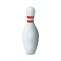 Illustration of a White Bowling Pin