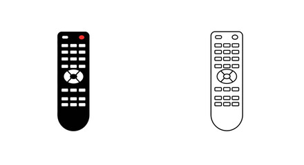 Remote Control Icon: A stylized remote control icon is isolated against a minimalist background, perfect for conveying concepts of technology and ease of use, with focus on user experience.