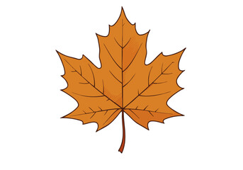 vibrant hand-drawn maple leaf illustration against a muted green background  Perfect for autumn-themed designs branding and seasonal marketing Clean simple and visually appealing