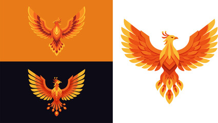 Fiery Phoenix Bird Illustration