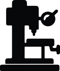 Illustrator Vector drill press machine industrial equipment manufacturing silhouette
