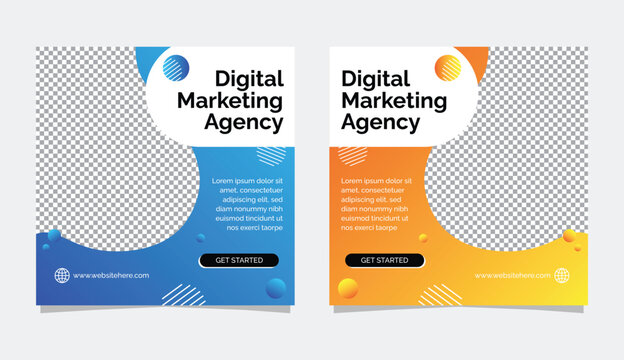 Modern Digital Marketing Agency Social Media Post Template