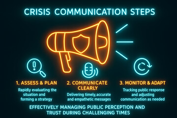 Crisis Communication Steps with Emergency Response and Public Relations Strategy for Management Training