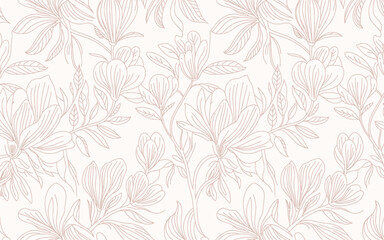 Fototapeta premium Elegant delicate floral pattern for wallpaper and textiles