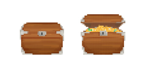 Two cartoon sheep characters showcased in retro pixel art style, perfect for game design.