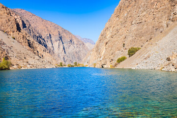 Fototapeta premium Seven Lakes in Fann mountains in Tajikistan