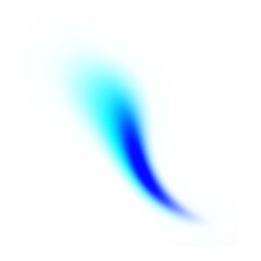 Abstract blue teal color blurry gradient shape isolated on transparent background. Vibrant Png overlay effect. Trendy texture for brochure banner header poster cover wallpaper backdrop design	