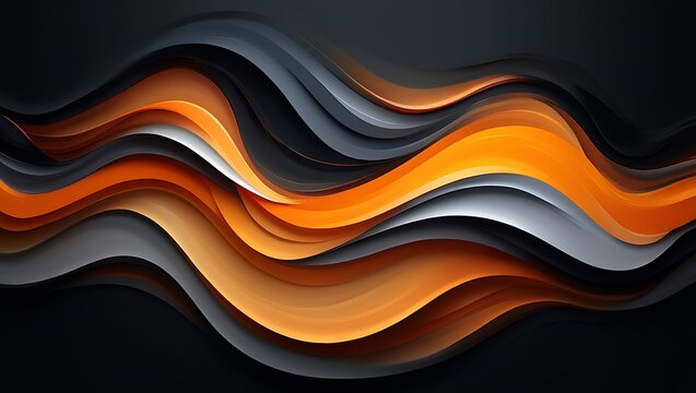 Abstract Waves of Color: A mesmerizing, artistically rendered composition featuring undulating, layered waves of rich, contrasting colors, exuding a dynamic sense of fluidity and movement. 