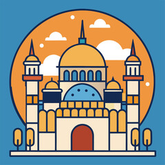 vector illustration of mosque