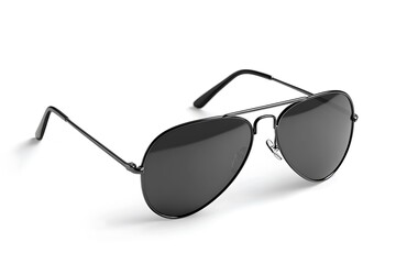 Sleek black aviator sunglasses offer classic cool style, perfect for summer fashion and outdoor protection