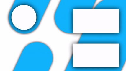 Animated End screen YouTube Modern YouTube outro template with abstract blue and white background, circular placeholder for profile and two rectangular placeholders for videos, clean and minimal desig