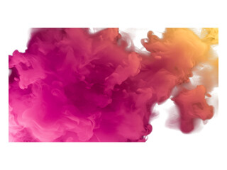 Colorful smoke isolated on transparent background