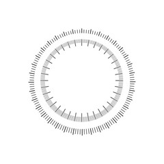 Circular scale featuring radial tick marks and numeric indicators for accurate measurement analysis. © Богдан Скрипник