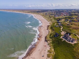 Aerial views of Klitmoller in Western Denmark