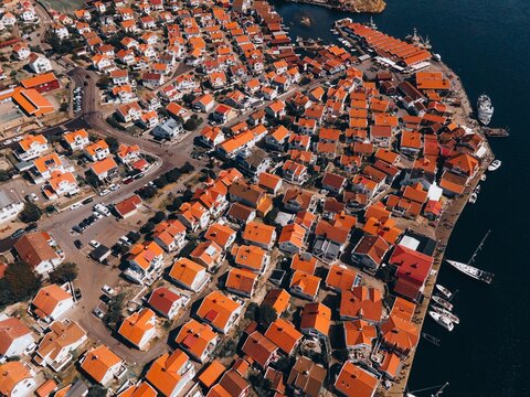 Aerial views of Sm&ouml;gen in Western Sweden