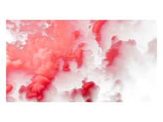 Red smoke isolated on transparent background