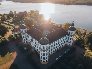 Aerial views of Skokloster Castle in Skokloster, Sweden