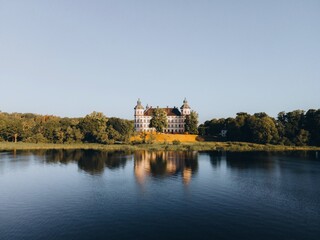 Aerial views of Skokloster Castle in Skokloster, Sweden