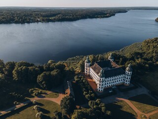 Aerial views of Skokloster Castle in Skokloster, Sweden