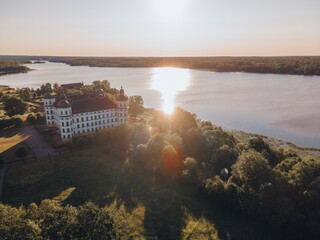 Aerial views of Skokloster Castle in Skokloster, Sweden