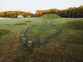 Aerial views of Anundshog in Vasteras, Sweden