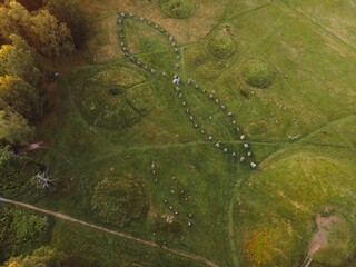 Aerial views of Anundshog in Vasteras, Sweden
