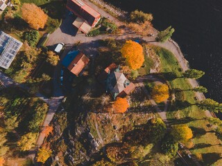 Aerial Views of Djurgarden in Stockholm, Sweden