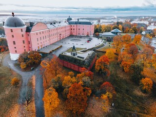 Aerial views of Uppsala in Eastern Sweden