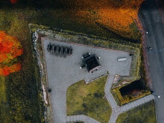 Aerial views of Uppsala in Eastern Sweden